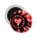 Love Heart Splatter 2.25  Magnet