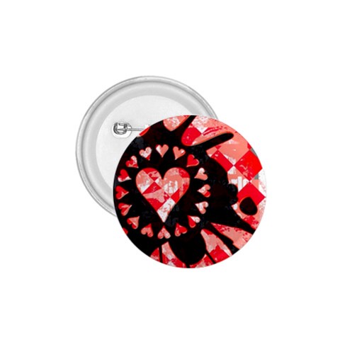 Love Heart Splatter 1.75  Button from ArtsNow.com Front
