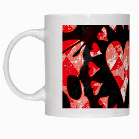 Love Heart Splatter White Mug from ArtsNow.com Left
