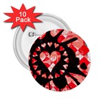 Love Heart Splatter 2.25  Button (10 pack)
