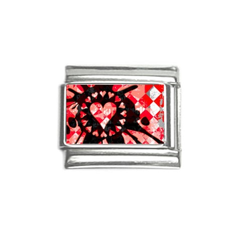 Love Heart Splatter Italian Charm (9mm) from ArtsNow.com Front