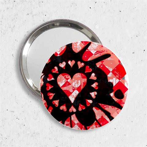 Love Heart Splatter 2.25  Handbag Mirror from ArtsNow.com Front