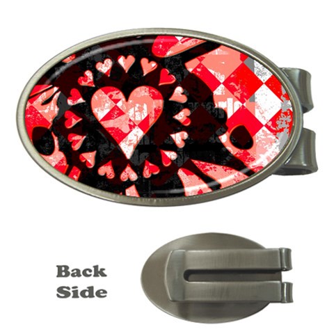 Love Heart Splatter Money Clip (Oval) from ArtsNow.com Front