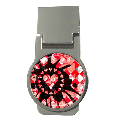 Love Heart Splatter Money Clip (Round) from ArtsNow.com Front