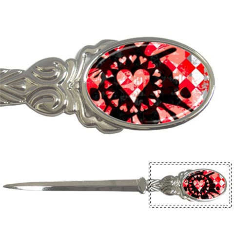 Love Heart Splatter Letter Opener from ArtsNow.com Front