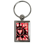 Love Heart Splatter Key Chain (Rectangle)