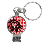 Love Heart Splatter Nail Clippers Key Chain