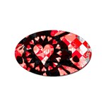 Love Heart Splatter Sticker (Oval)