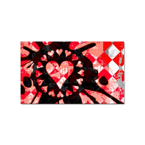 Love Heart Splatter Sticker (Rectangular) from ArtsNow.com Front