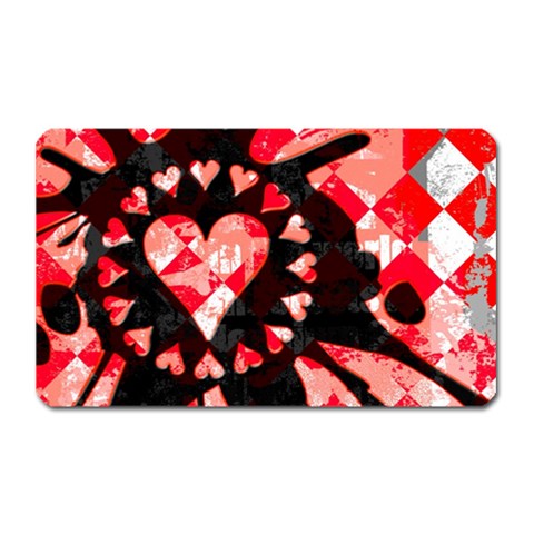 Love Heart Splatter Magnet (Rectangular) from ArtsNow.com Front