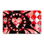 Love Heart Splatter Magnet (Rectangular)