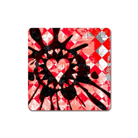 Love Heart Splatter Magnet (Square) from ArtsNow.com Front