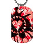 Love Heart Splatter Dog Tag (One Side)