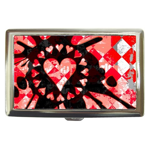 Love Heart Splatter Cigarette Money Case from ArtsNow.com Front