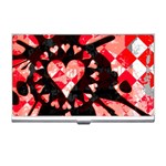 Love Heart Splatter Business Card Holder