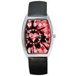 Love Heart Splatter Barrel Style Metal Watch