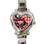 Love Heart Splatter Heart Italian Charm Watch