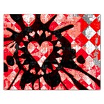 Love Heart Splatter Jigsaw Puzzle (Rectangular)
