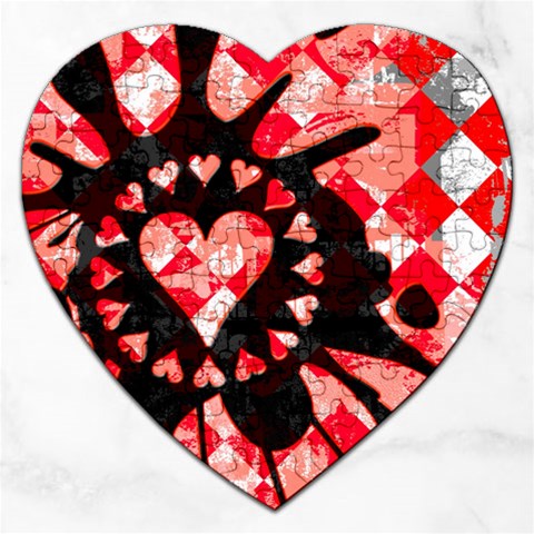 Love Heart Splatter Jigsaw Puzzle (Heart) from ArtsNow.com Front