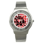 Love Heart Splatter Stainless Steel Watch