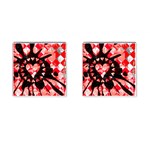 Love Heart Splatter Cufflinks (Square)