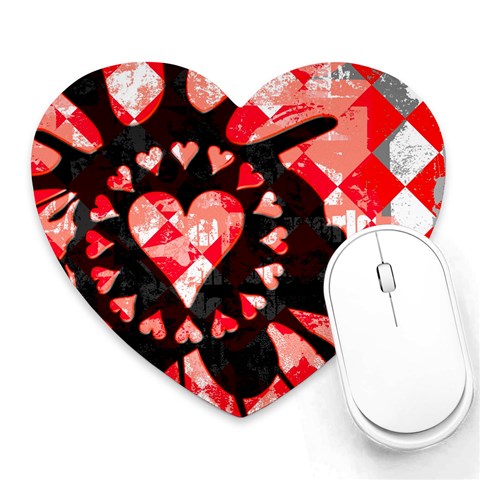Love Heart Splatter Mousepad (Heart) from ArtsNow.com Front