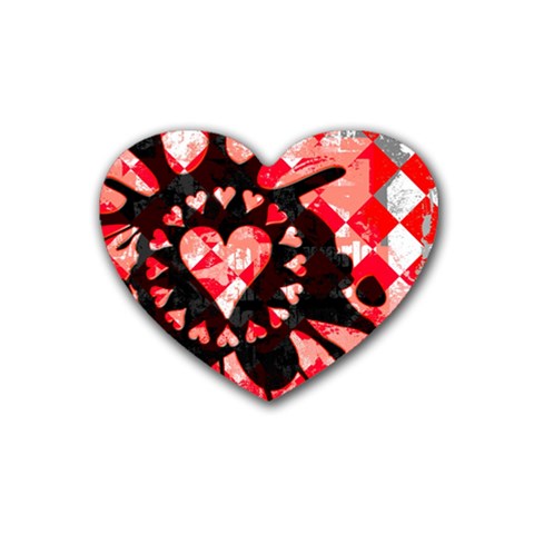 Love Heart Splatter Rubber Coaster (Heart) from ArtsNow.com Front