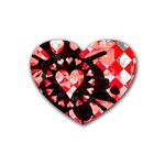 Love Heart Splatter Rubber Coaster (Heart)