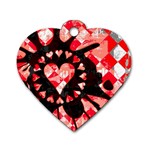 Love Heart Splatter Dog Tag Heart (One Side)