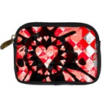 Love Heart Splatter Digital Camera Leather Case