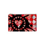 Love Heart Splatter Cosmetic Bag (Small)