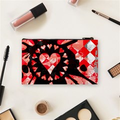 Love Heart Splatter Cosmetic Bag (Small) from ArtsNow.com Back