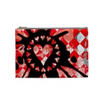 Love Heart Splatter Cosmetic Bag (Medium)