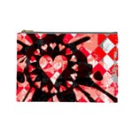 Love Heart Splatter Cosmetic Bag (Large)