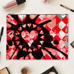 Love Heart Splatter Cosmetic Bag (XL) from ArtsNow.com Front