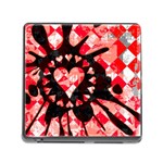 Love Heart Splatter Memory Card Reader with Storage (Square)