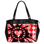 Love Heart Splatter Oversize Office Handbag (Two Sides)