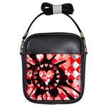 Love Heart Splatter Girls Sling Bag