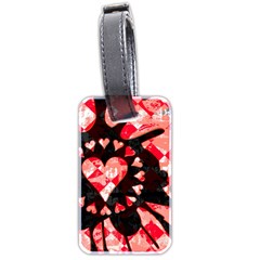 Love Heart Splatter Luggage Tag (two sides) from ArtsNow.com Front