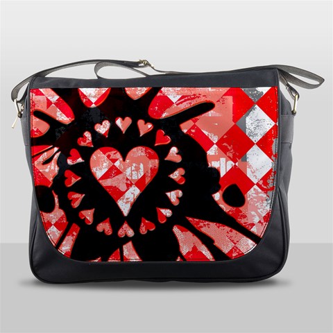 Love Heart Splatter Messenger Bag from ArtsNow.com Front