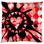 Love Heart Splatter Large Cushion Case (One Side)