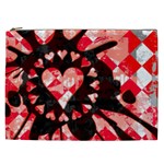 Love Heart Splatter Cosmetic Bag (XXL)