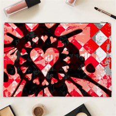 Love Heart Splatter Cosmetic Bag (XXL) from ArtsNow.com Back