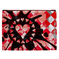 Love Heart Splatter Cosmetic Bag (XXL) from ArtsNow.com Back