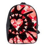 Love Heart Splatter School Bag (XL)