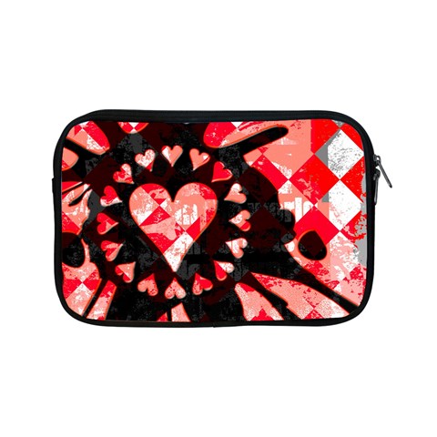 Love Heart Splatter Apple iPad Mini Zipper Case from ArtsNow.com Front