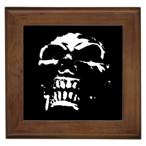 Morbid Skull Framed Tile from ArtsNow.com Front