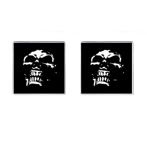 Morbid Skull Cufflinks (Square) from ArtsNow.com Front(Pair)