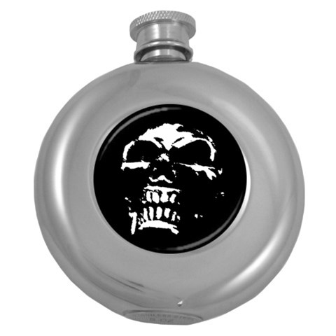 Morbid Skull Hip Flask (5 oz) from ArtsNow.com Front