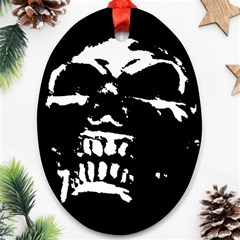 Morbid Skull Oval Ornament (Two Sides) from ArtsNow.com Front